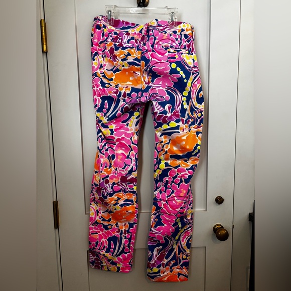 Lilly Pulitzer Vibrant Floral Print Pants, size 10 - Picture 2 of 4